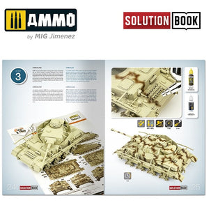 AMMO Solution Book 21 - Cómo pintar Vehículos alemanes de mediados de la 2GM (English, Castellano, Français, Deutch)