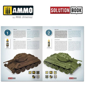 AMMO Solution Book 11 - Cómo Pintar Vehículos Verdes 4BO (English, Castellano, Français, Deutch)