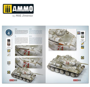 AMMO Solution Book 20 - Cómo Pintar Vehículos Soviéticos Invernales de la 2ª G.M. (English, Castellano, Français, Deutch)