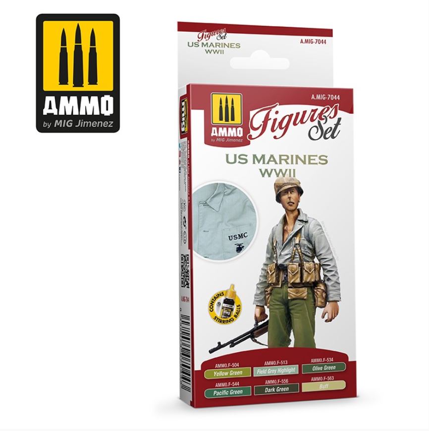 AMMO US Marines WWII Figures Set