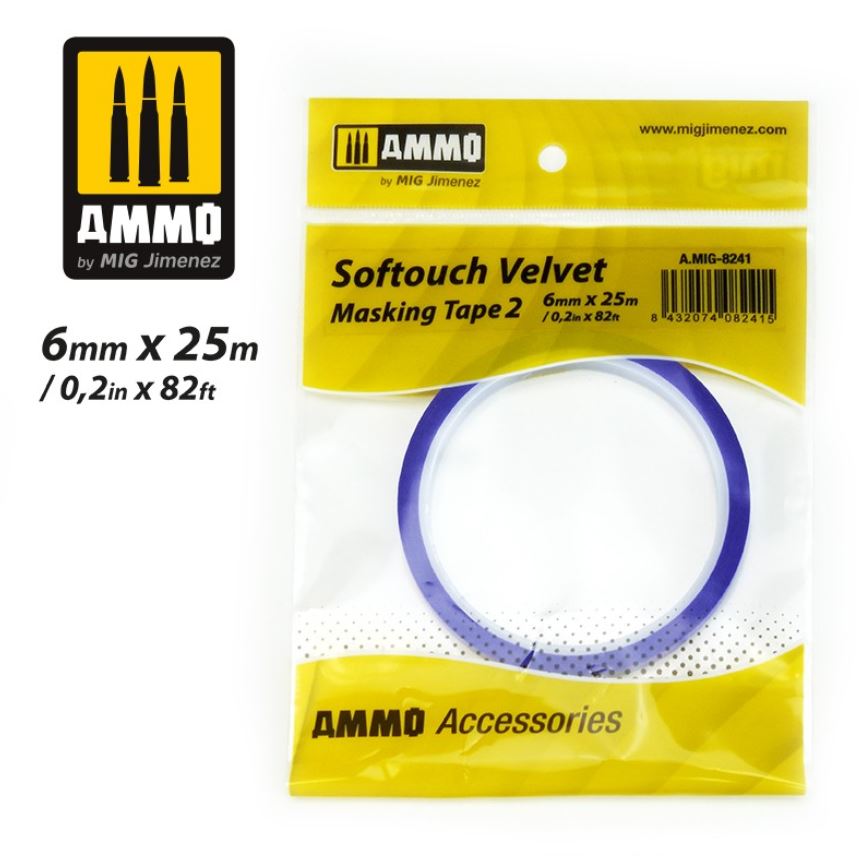 AMMO Softouch Velvet Masking Tape 2 (6mm X 25M)