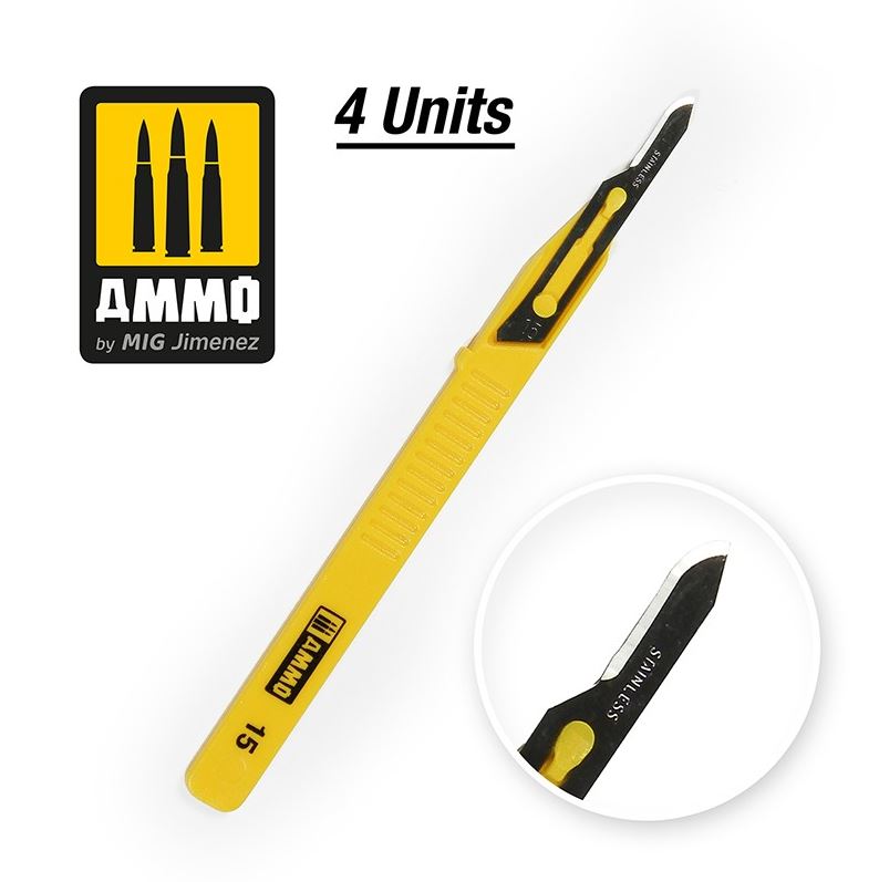 AMMO Mini Cuchilla Curva - 4 uds.