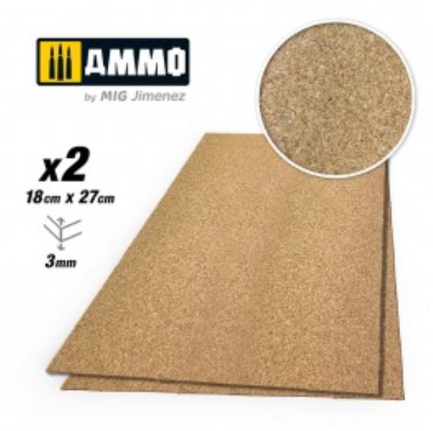 AMMO CREATE CORK Corcho de Grano Fino (3mm) - 2 uds.