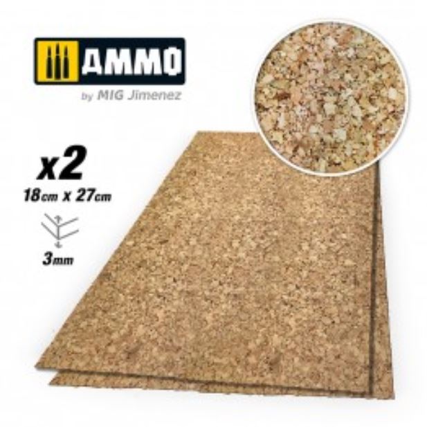 AMMO CREATE CORK Corcho de Grano Grueso (3mm) - 2 uds.