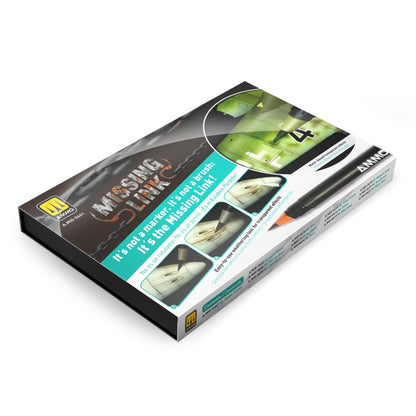 Set de rotuladores acuareables con punta de pincel y 1 Marcador para Difuminar, para realizar efectos de pintura y envejecido en maquetas de aviones de Ammo referencia 0401