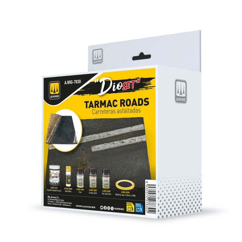 Set para crear superficies de carreteras de asfalto con distintos componentes del afabricante Ammo referencia 7830
