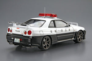 AOSHIMA (1/24) Nissan BNR34 Skyline GT-R Patrol Car '99