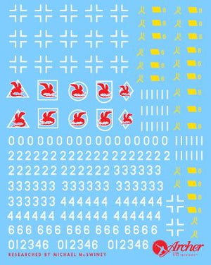 ARCHER (1/35) Calcas para Panzer III Ausf J, 6th Company 2.Pz.Div.