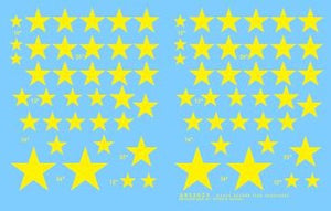 ARCHER (1/35) Stencils US vehicle stars for armored vehicles (yellow)