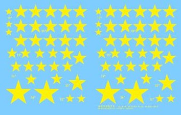 ARCHER (1/35) Stencils US vehicle stars for armored vehicles (yellow)