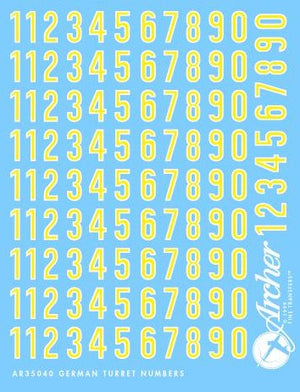 ARCHER (1/35) German turret numbers (yellow & white)