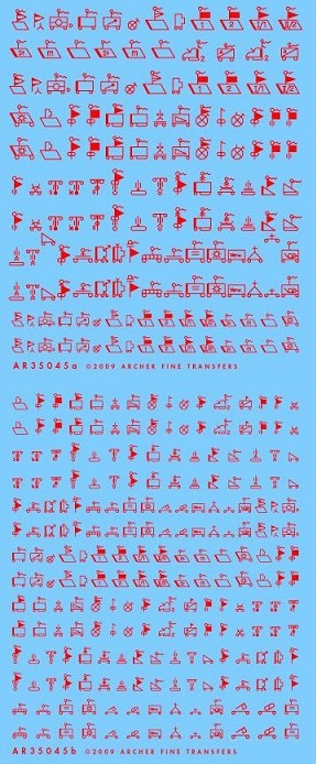 ARCHER (1/35) German early tactical symbols (red, 1935 - 1942)