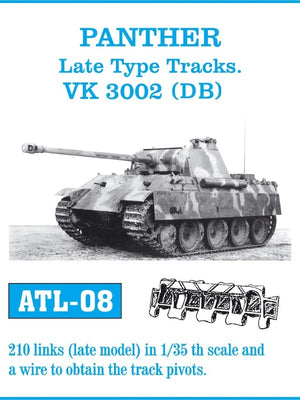 Cadenas de metal para maqueta de tanque Panther en versión final en escala 1:35 de Friulmodel referencia ATL-008