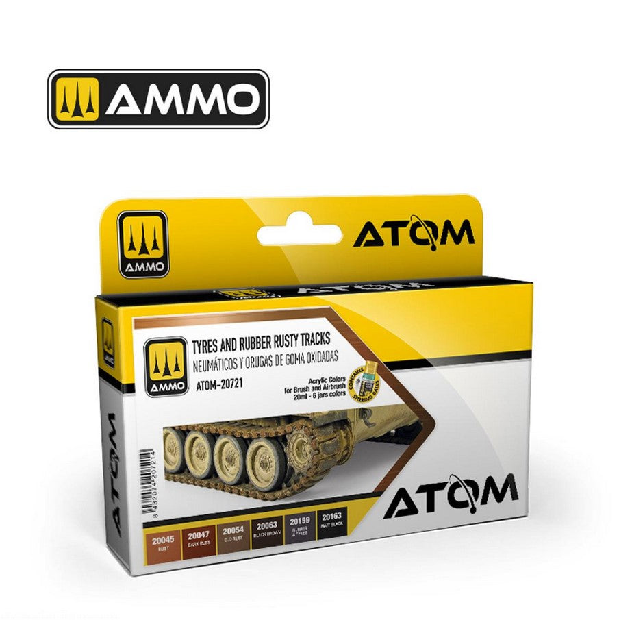 AMMO ATOM Set Colores Neumáticos y Orugas de Goma Oxidadas