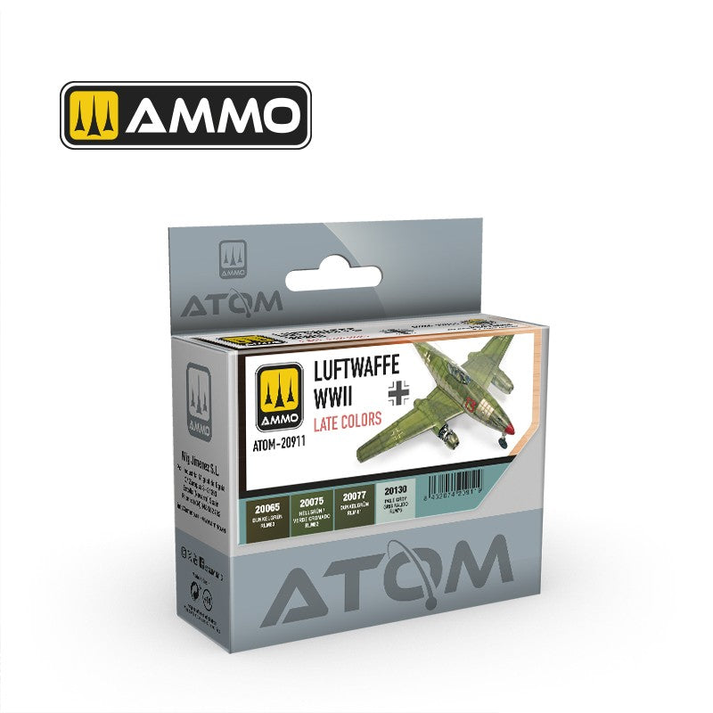 Set de 4 colores ATOM para aviones alemanes del final de la 2ªGM de AMMO referencia 20911