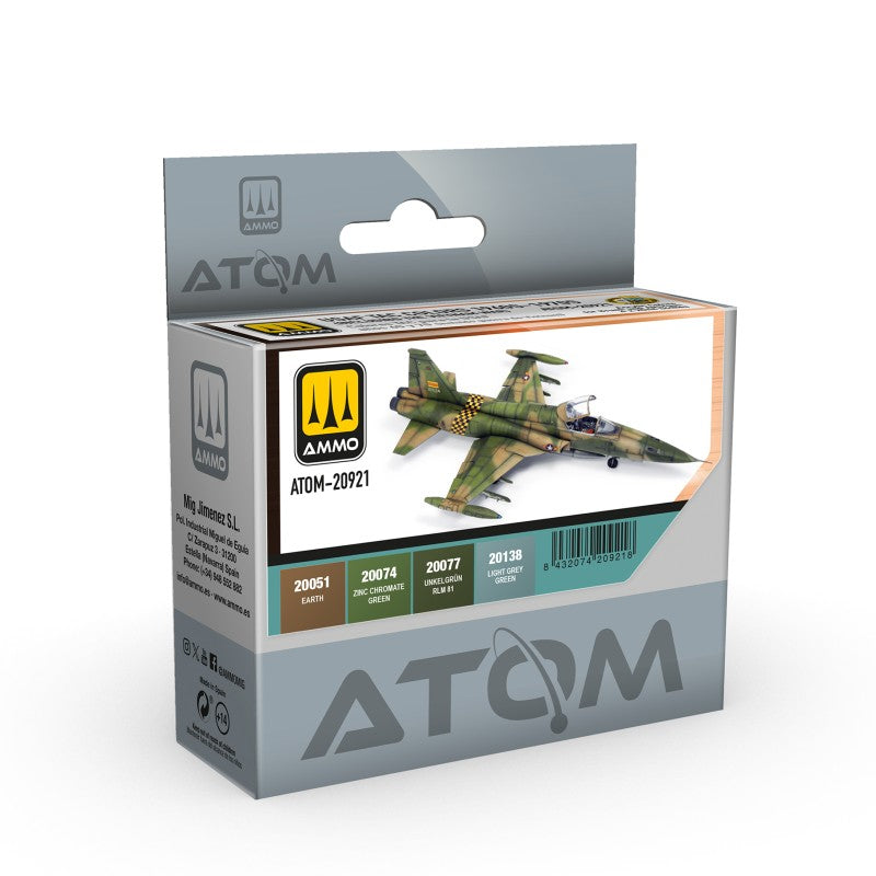 Set de 4 colores ATOM para aviones de la USAF de los años 60-70 de AMMO referencia 20921