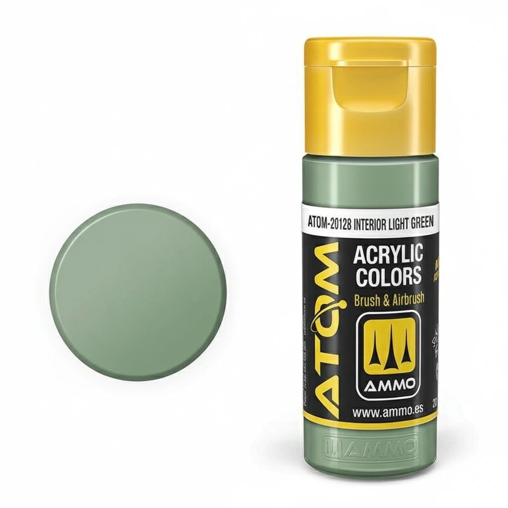 Bote de pintura color Interior Light Green FS34226 de la gama ATOM con referencia 20128