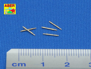 Medidas del set de 5 MG-34 alemanas para carros en escala 1:72 de Aber referencia 72L33