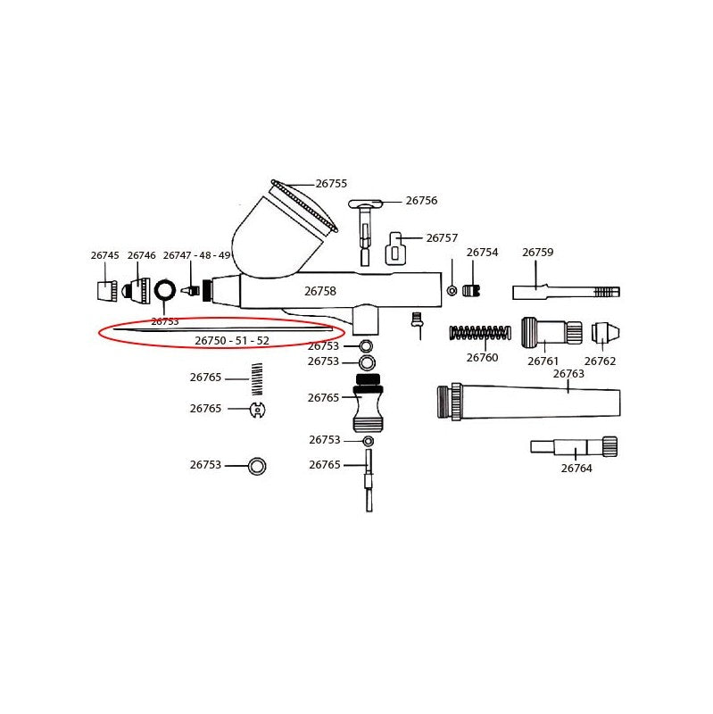 Aguja de 0,3mm para aerógrafos Dismoer D-102, D-103 y D-116 referencia 26751