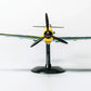 Vista frontal de la maqueta del caza alemán Messerschmitt 109 en la versión de Airfix Quickbuild en la que no se usa ni pegamento ni pintura, solo hay que construirlo. Referencia J6001