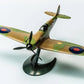 Vista frontal de la maqueta del caza británico Spitfire en la versión de Airfix Quickbuild en la que no se usa ni pegamento ni pintura, solo hay que construirlo. Referencia J6000