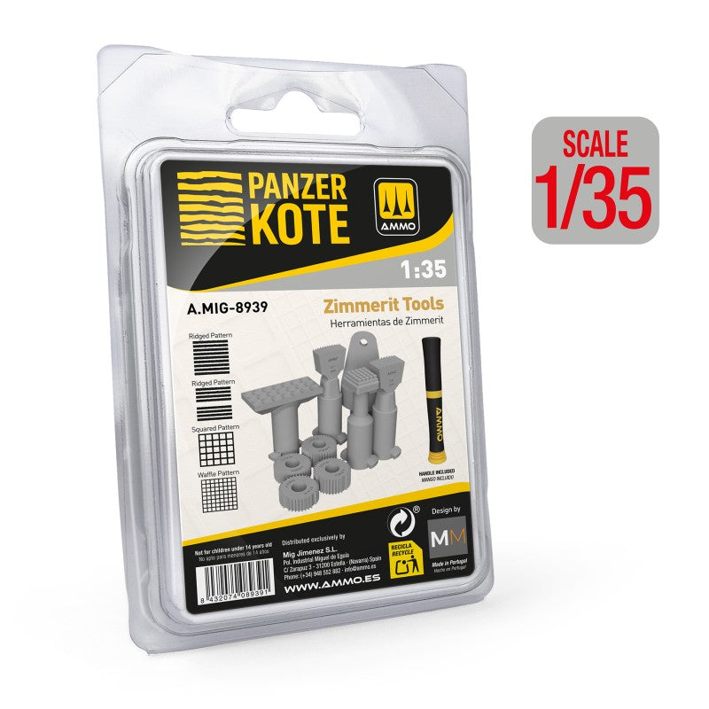 Set de herramientas para hacer Zimmerir en maquetas a escala 1:35 de Ammo referencia 8939