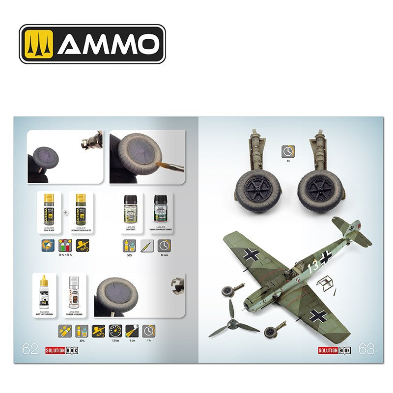 Página 62 de la revista Solution Book Nº25 Como pintar aviones alemanes del inicio de la 2ª Guerra Mundial referencia 6530