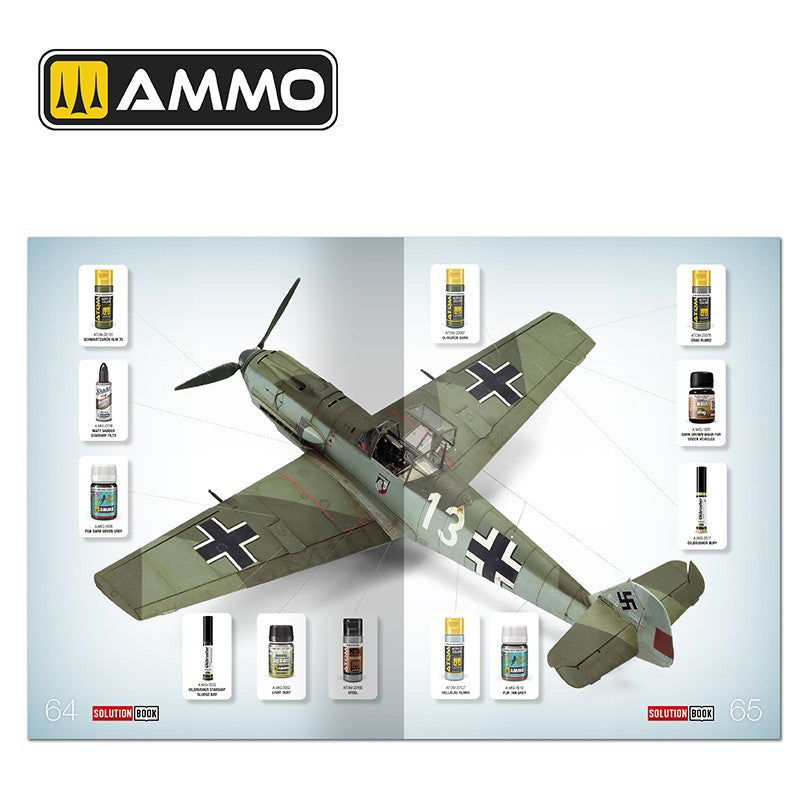 Página 64 de la revista Solution Book Nº25 Como pintar aviones alemanes del inicio de la 2ª Guerra Mundial referencia 6530