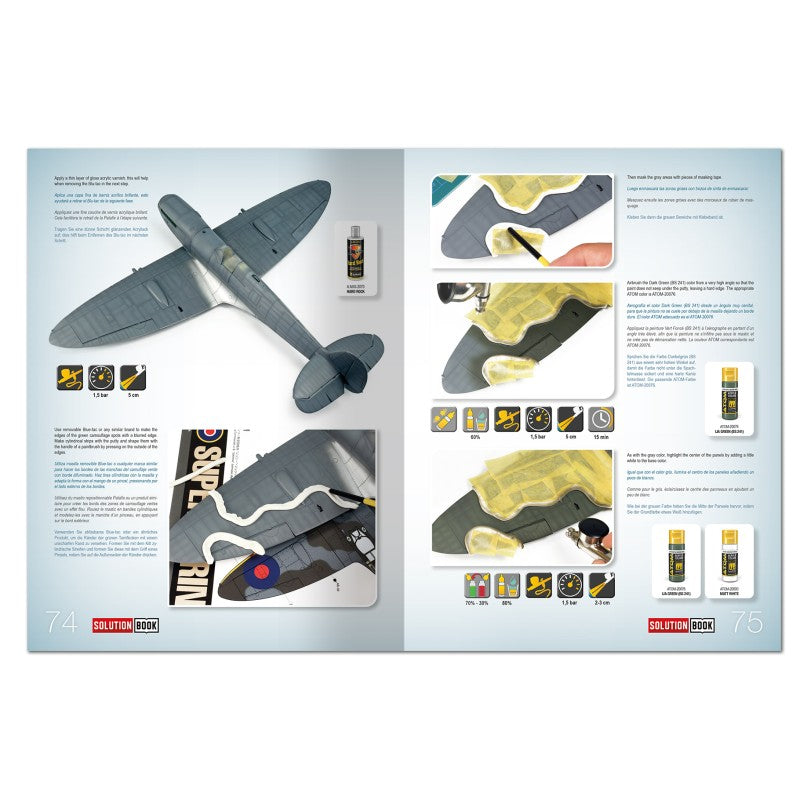 Página 74 de la revista Solution Book Nº33 Como pintar aviones británicos de finales de la 2ª Guerra Mundial referencia 6536