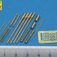 Piezas del set de ametralladoras para caza alemán Fw190 en sus versiones de la A2 a la A6 en escala 1:32 del fabricante Aber referencia A32 113