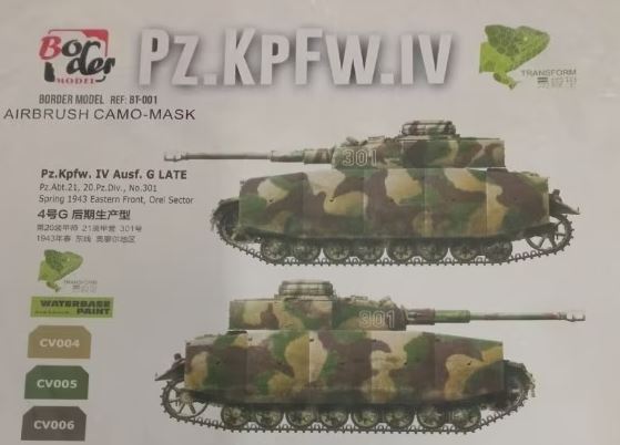 BORDER MODEL (1/35) Pz.Kpfw IV Ausf. G LATE - Airbrush Camo Mask#2