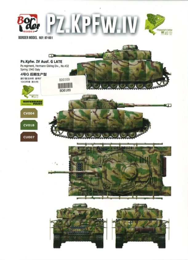 BORDER MODEL (1/35) Pz.Kpfw IV Ausf. G/H - Airbrush Camo Mask#4