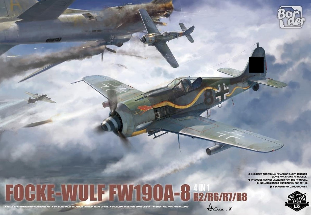 BORDER MODEL (1/35) Focke-Wulf FW-190A-8 4 in 1 (R2; R6; R7; R8)