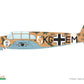 Esquema de pintura de unidad en Africa de la maqueta del avión alemán Bf-108 en escala 1:32 del fabricante Eduard versión Weekend referencia 3405