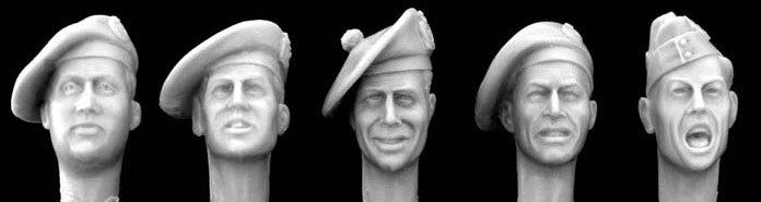 HORNET (1/35) 5 different heads wearing British soft caps (HBH02)