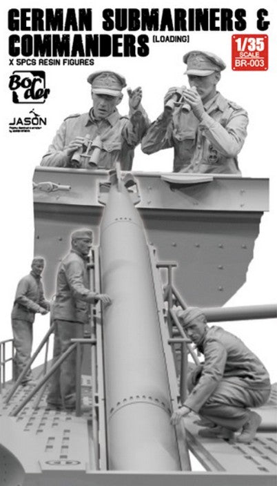 Foto de portada de la caja de la maqueta del submarino alemán Tipo VIIC cargando torpedo es escala 1:35 de Border Model referencia BR003