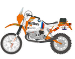 Portada del set de calcas de la moto BMW R18 que compitió el Paris-Dakar de 1985 en escala 1:12 del fabricante Blue Stuff referencia 12-045