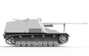 Randmodell (1/35) Sd.Kfz.  164 Nashorn Früh-/Kommandoeinheit mit 4 Figuren