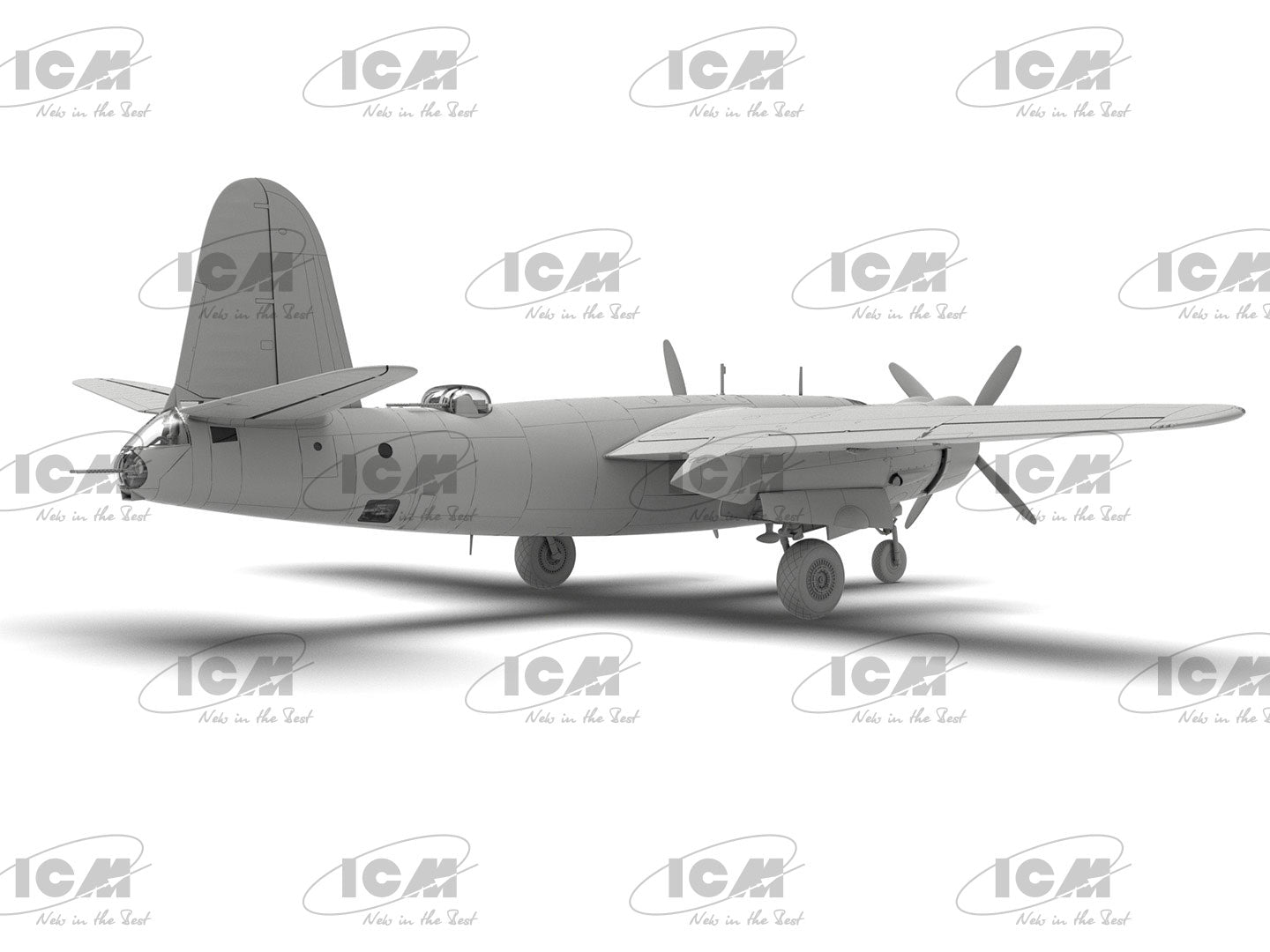 Vista trasera derecha de la maqueta del bombardero B-26F en escala 1:48 de ICM referencia 48325