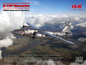 Portada de la caja de la maqueta del bombardero B-26F en escala 1:48 de ICM referencia 48325