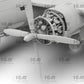 Detalle del motor de la maqueta del B-26B Marauder en escala 1:48 de ICM referencia 48320
