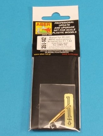 ABER (1/35) Barrel for 20 mm M693 autocannon and barrel for F1 7,62 machine gun for AMX-30