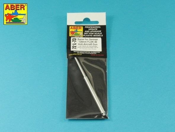 Tubo de cañón de 128mm en escala 1:72 de Aber con referencia 72L73