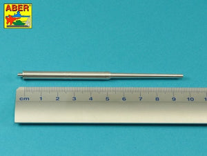 Medidas del tubo de cañón de 128mm en escala 1:72 de Aber con referencia 72L73