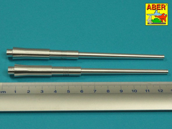 Escala de los tubos de cañón de 88mm para tanque alemán Flakpanzer E-100 en escala 1:35 de Aber referencia 35L291