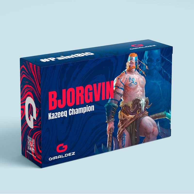 Estuche de la figura Bjorgvin de Giraldez Models en 32mm