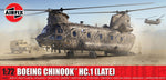 Portada de la caja de la maqueta del helicóptero Chinook HC.1 en escala 1:72 de Airfix referencia 04024 
