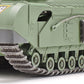 Detalle de las cadenas de la maqueta del tanque británico Churchill MkVII Cocodrile en escala 1:48 de Tamiya referencia 32594