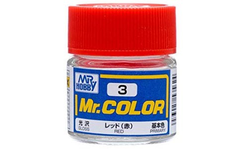 Bote de pintura de 10ml de color rojo brillo de Gunze referencia C-003