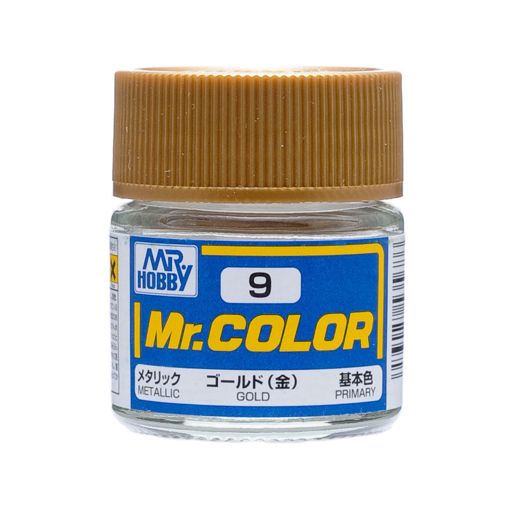 Bote de pintura color oro de Mr Hobby de la gama de lacas con referencia C-009